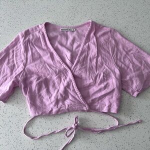 Abercrombie & Fitch Lavender crossover Crop Top size small